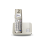 Panasonic , Cordless , KX-TGE210FXN , Built-in display , Caller ID , Champagne , Conference call , Phonebook capacity 150 entries , Speakerphone