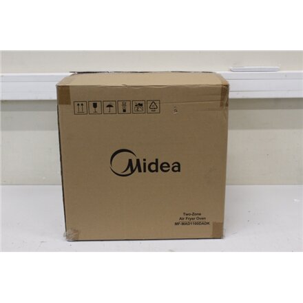 SALE OUT. Midea MAD1100DADK Air fryer digital,Two-zone cavity, 6.4L + 4.4L , SALE OUT. Midea Two Zone Airfryer , MAD1100DADK , Power 1850 W , Capacity 4.4/6.4 L , Rapid Air technology , Black , USED, DIRTY, SCRATCHED ON TOP