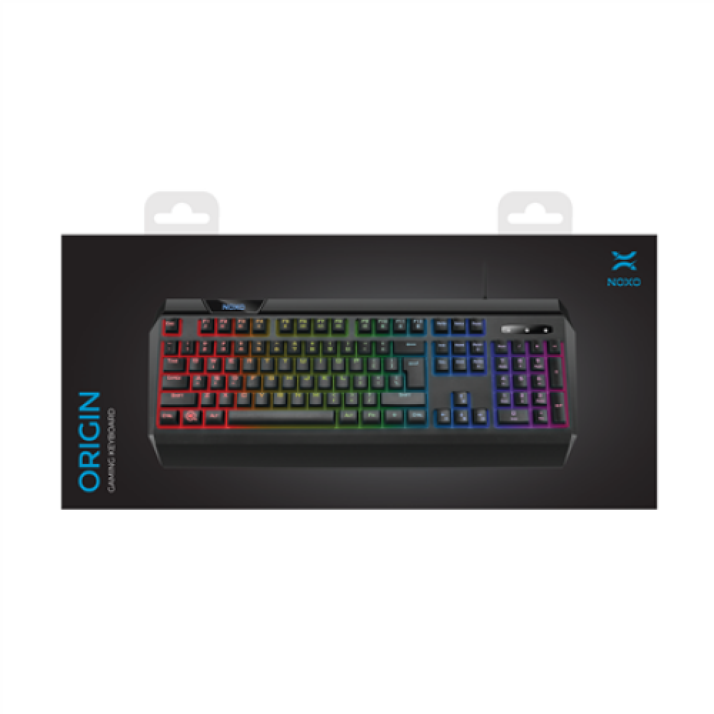 NOXO Origin Gaming keyboard, EN/RU , NOXO , Origin , Black , Gaming keyboard , Wired , Gaming keyboard , EN/RU , 617 g