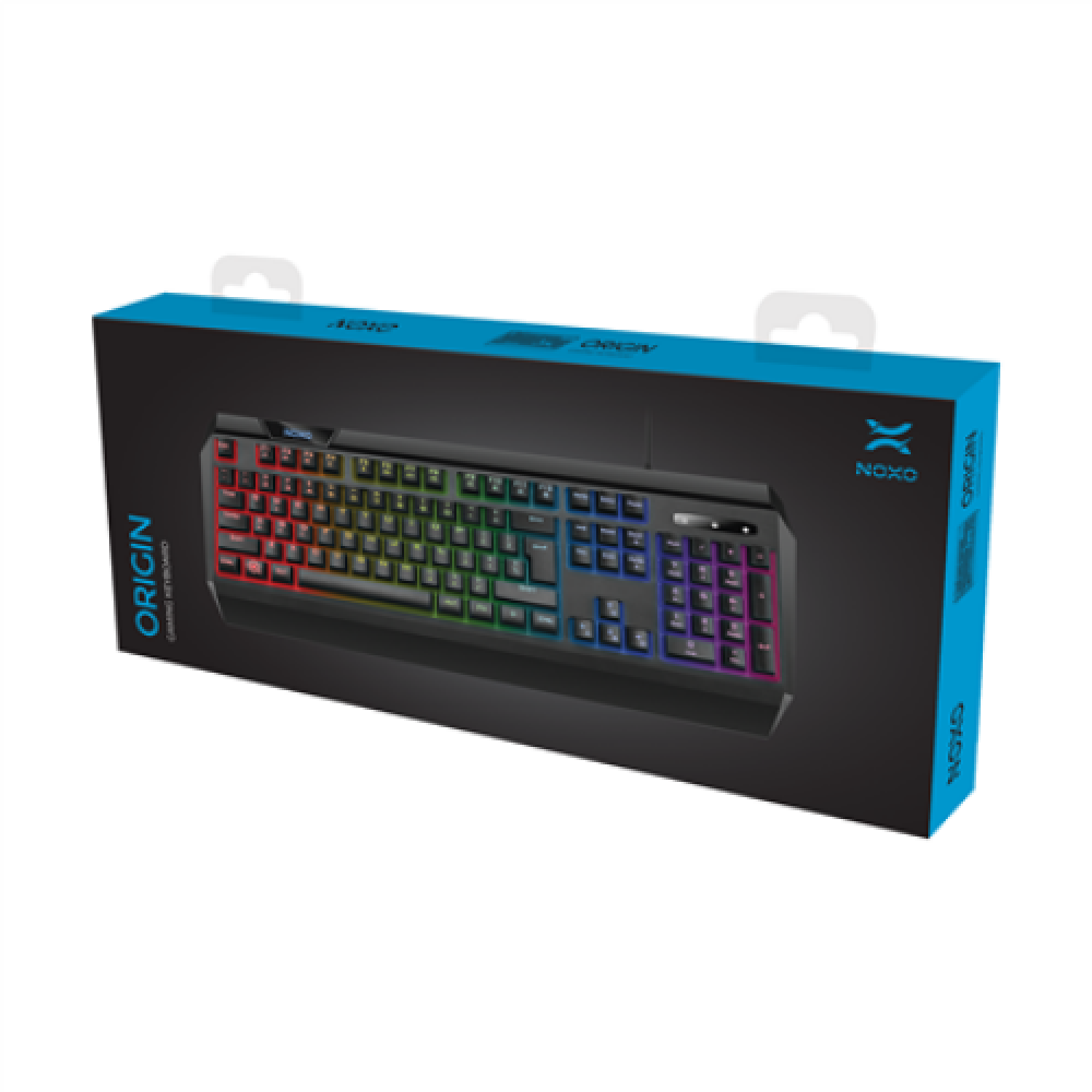 NOXO Origin Gaming keyboard, EN/RU , NOXO , Origin , Black , Gaming keyboard , Wired , Gaming keyboard , EN/RU , 617 g