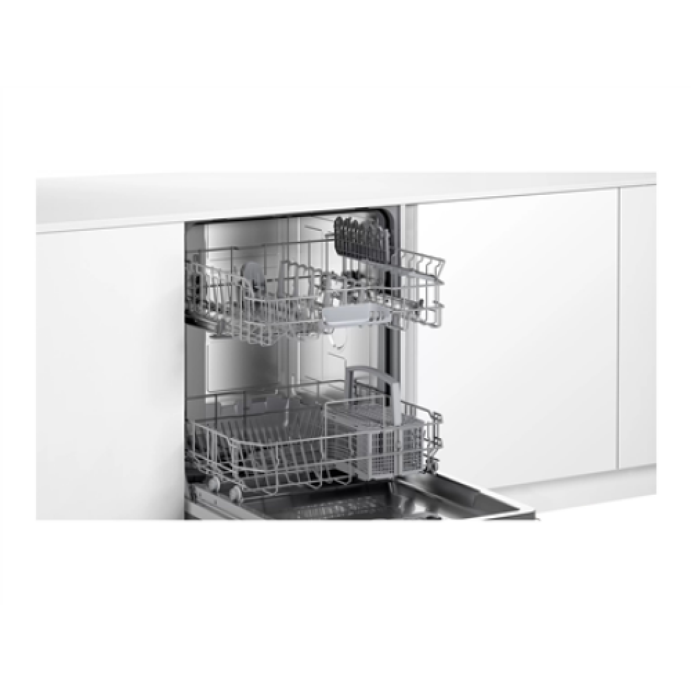 Dishwasher , SMV2ITX18E , Built-in , Width 60 cm , Number of place settings 12 , Number of programs 5 , Energy efficiency class E , Display , AquaStop function , White
