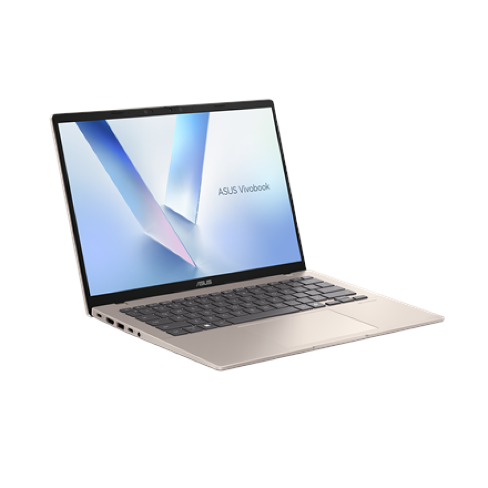 Asus Vivobook 14 X1407QA-LY045W , Platinum Gold , 14 , IPS , WUXGA , 1920 x 1200 pixels , Anti-glare , Snapdragon X , X1 26 100 , 16 GB , LPDDR5X , Solid-state drive capacity 512 GB , Qualcomm Adreno GPU , Windows 11 Home , 802.11ax , Bluetooth version 5.