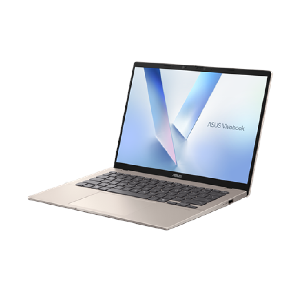 Asus Vivobook 14 X1407QA-LY045W , Platinum Gold , 14 , IPS , WUXGA , 1920 x 1200 pixels , Anti-glare , Snapdragon X , X1 26 100 , 16 GB , LPDDR5X , Solid-state drive capacity 512 GB , Qualcomm Adreno GPU , Windows 11 Home , 802.11ax , Bluetooth version 5.