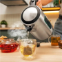 Cecotec Kettle , Thermosense 210 Steel , Electric , 2200 W , 1.7 L , Stainless steel , 360° rotational base , Black/Stainless steel