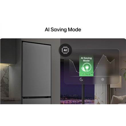 LG Refrigerator , GBBW726CPY , Energy efficiency class C , Free standing , Combi , Height 203 cm , Fridge net capacity 326 L , Freezer net capacity 139 L , Display , 33 dB , Prime Silver