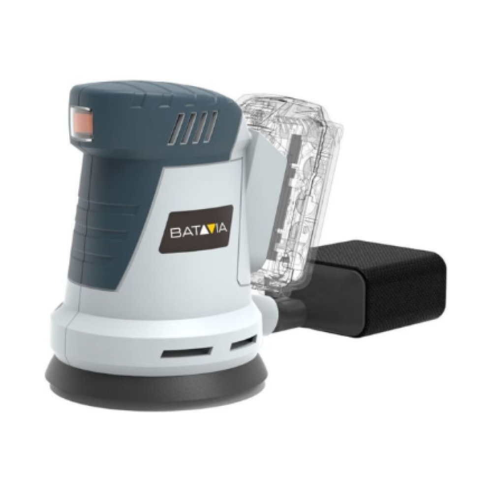 Batavia B.V. 18V Cordless Orbital Sander 125mm; Compact and balanced design for precise sanding