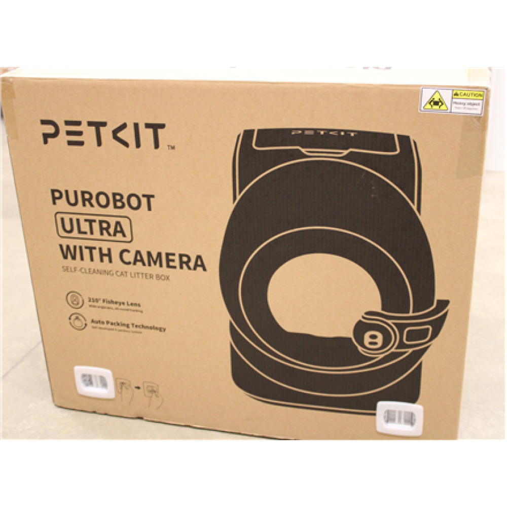 SALE OUT. PETKIT Automatic Cat Litter Box , Purobot Ultra , White , USED, SRATCHED, MISSIG INNER PACKAGING , 24 month(s)