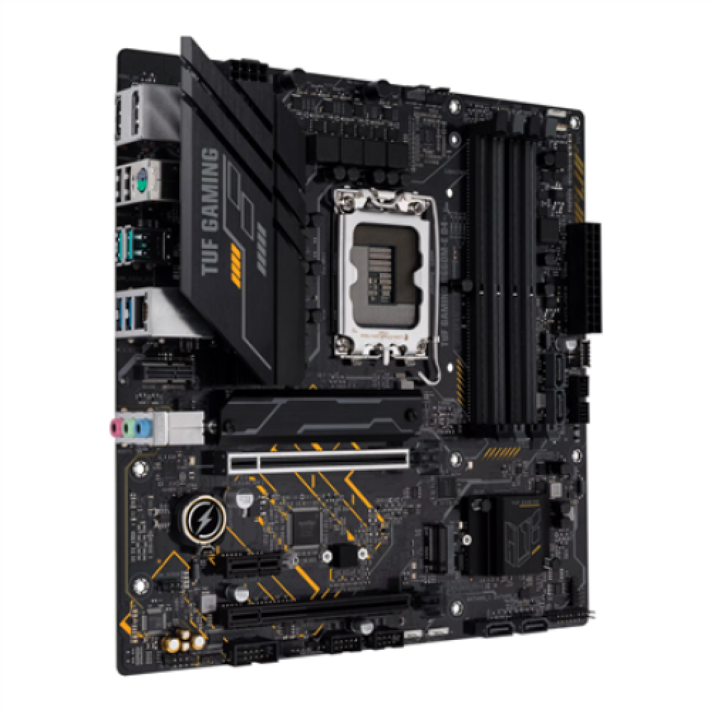 Asus TUF GAMING B660M-E D4 Processor family Intel, Processor socket LGA1700, DDR4 DIMM, Memory slots 4, Supported hard disk drive interfaces SATA, M.2, Number of SATA connectors 4, Chipset Intel B660, microATX