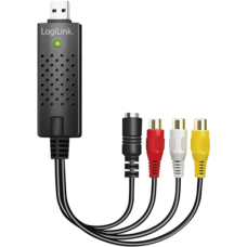 Logilink , USB 2.0 A/V grabber, USB-A/M to 3x RCA + Mini-DIN 5/F, Windows 11 , VG0030A