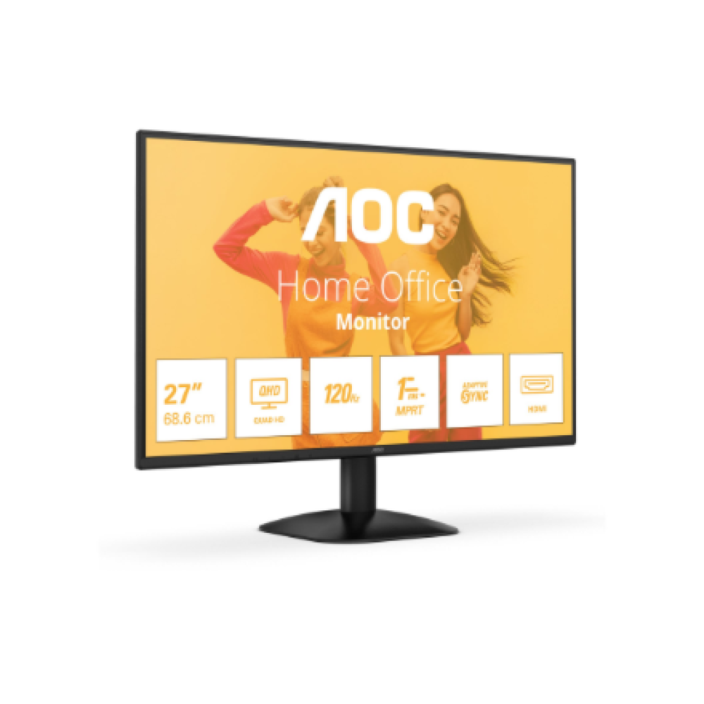 AOC Q27B35S3 , 27 , IPS , QHD , 16:9 , 120 Hz , 1 ms , 2560 x 1440 pixels , 300 cd/m² , HDMI ports quantity 1 , Black