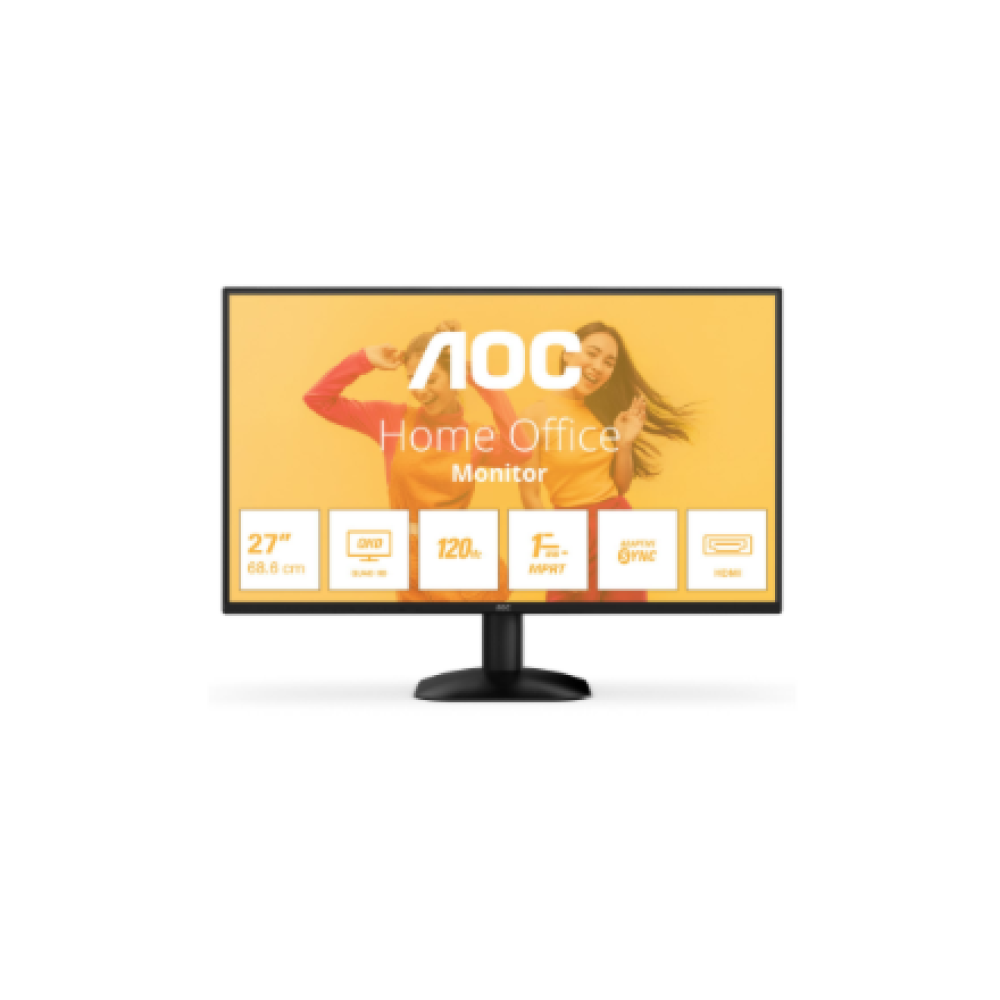 AOC Q27B35S3 , 27 , IPS , QHD , 16:9 , 120 Hz , 1 ms , 2560 x 1440 pixels , 300 cd/m² , HDMI ports quantity 1 , Black