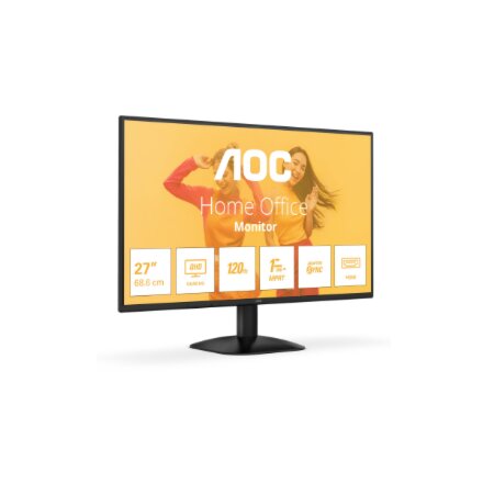 AOC , Q27B35S3 , 27 , IPS , QHD , 16:9 , 120 Hz , 1 ms , 2560 x 1440 pixels , 300 cd/m² , HDMI ports quantity 1 , Black