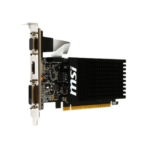 MSI , GT 710 2GD3H LP , NVIDIA , 2 GB , GeForce GT 710 , DDR3 , DVI-D ports quantity 1 , HDMI ports quantity 1 , PCI Express 2.0 x16 (uses x8) , Memory clock speed 1600 MHz , Processor frequency 954 MHz , VGA (D-Sub) ports quantity 1
