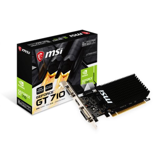 MSI , GT 710 2GD3H LP , NVIDIA , 2 GB , GeForce GT 710 , DDR3 , DVI-D ports quantity 1 , HDMI ports quantity 1 , PCI Express 2.0 x16 (uses x8) , Memory clock speed 1600 MHz , Processor frequency 954 MHz , VGA (D-Sub) ports quantity 1