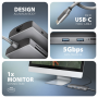 AXAGON Multi port USB-C 5Gbps hub , HMC-8HLSA