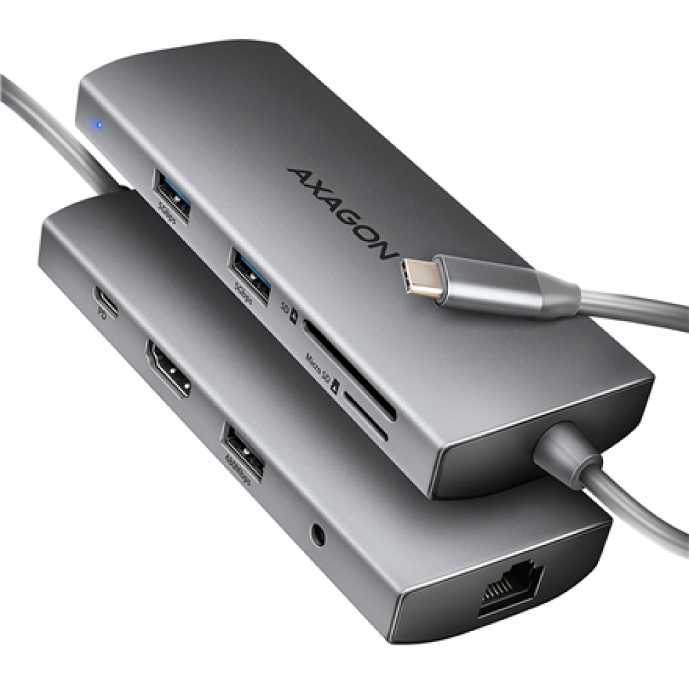 AXAGON Multi port USB-C 5Gbps hub , HMC-8HLSA