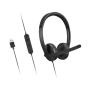 Lenovo Headset , USB-A Stereo Gen 2 , Built-in microphone , Wired , Black