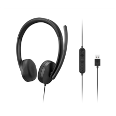 Lenovo Headset , USB-A Stereo Gen 2 , Built-in microphone , Wired , Black