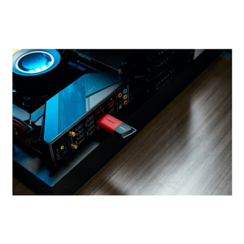 Kingston , USB Flash Drive , DataTraveler Exodia , 128 GB , USB 3.2 Gen 1 , Black/Red