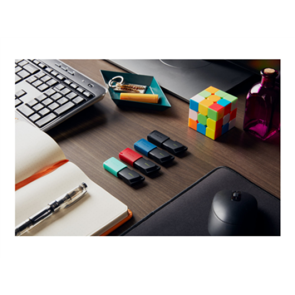 Kingston , USB Flash Drive , DataTraveler Exodia , 128 GB , USB 3.2 Gen 1 , Black/Red