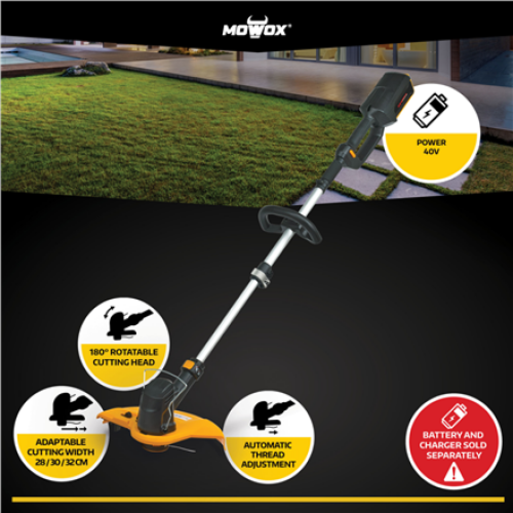 MoWox , Hand Held Battery Grass Trimmer Cordless