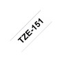 Brother , TZE-151 Laminated Tape , Black on Clear , TZe , 8 m , 2.4 cm