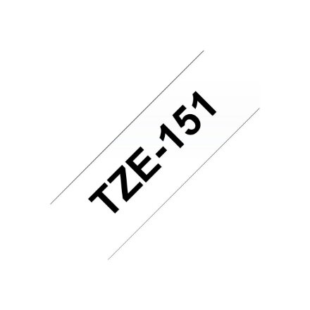 Brother , TZE-151 Laminated Tape , Black on Clear , TZe , 8 m , 2.4 cm