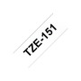 Brother , TZE-151 Laminated Tape , Black on Clear , TZe , 8 m , 2.4 cm
