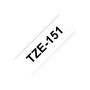 Brother , TZE-151 Laminated Tape , Black on Clear , TZe , 8 m , 2.4 cm