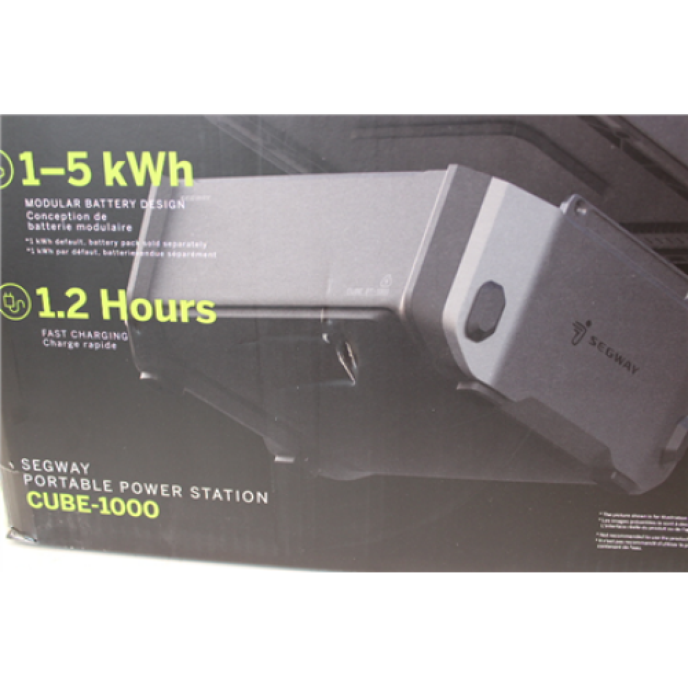 SALE OUT. Segway Portable Power Station Cube 1000, Segway Portable Power Station Cube 1000 Segway UNPACKED, DAMAGED PACKAGING, SCRATCHED