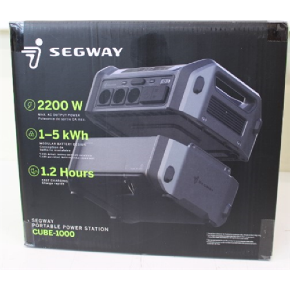 SALE OUT. Segway Portable Power Station Cube 1000, Segway Portable Power Station Cube 1000 Segway UNPACKED, DAMAGED PACKAGING, SCRATCHED