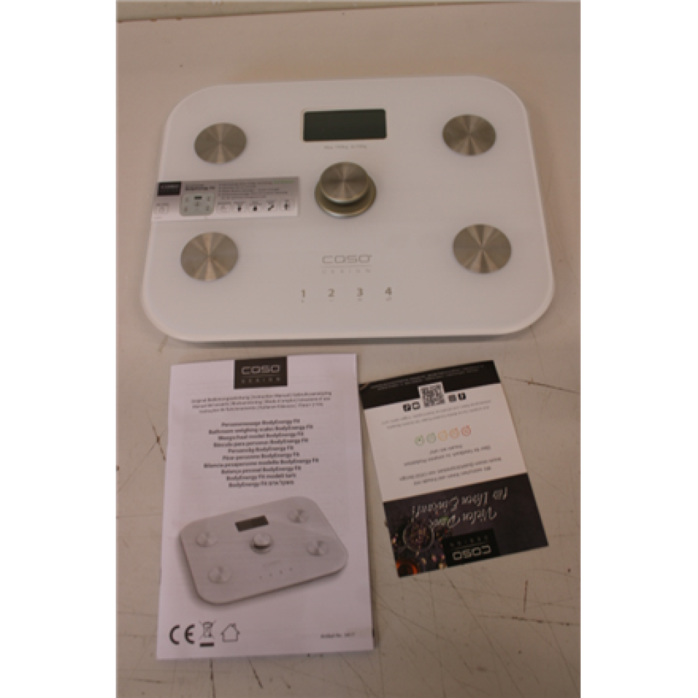 SALE OUT. Caso Body Energy Fit Scale, Maximum weight (capacity) 150 kg, Accuracy 100 g, Glass , Caso , Scale , BodyEnergy Fit , Maximum weight (capacity) 150 kg , Accuracy 100 g , White , DEMO