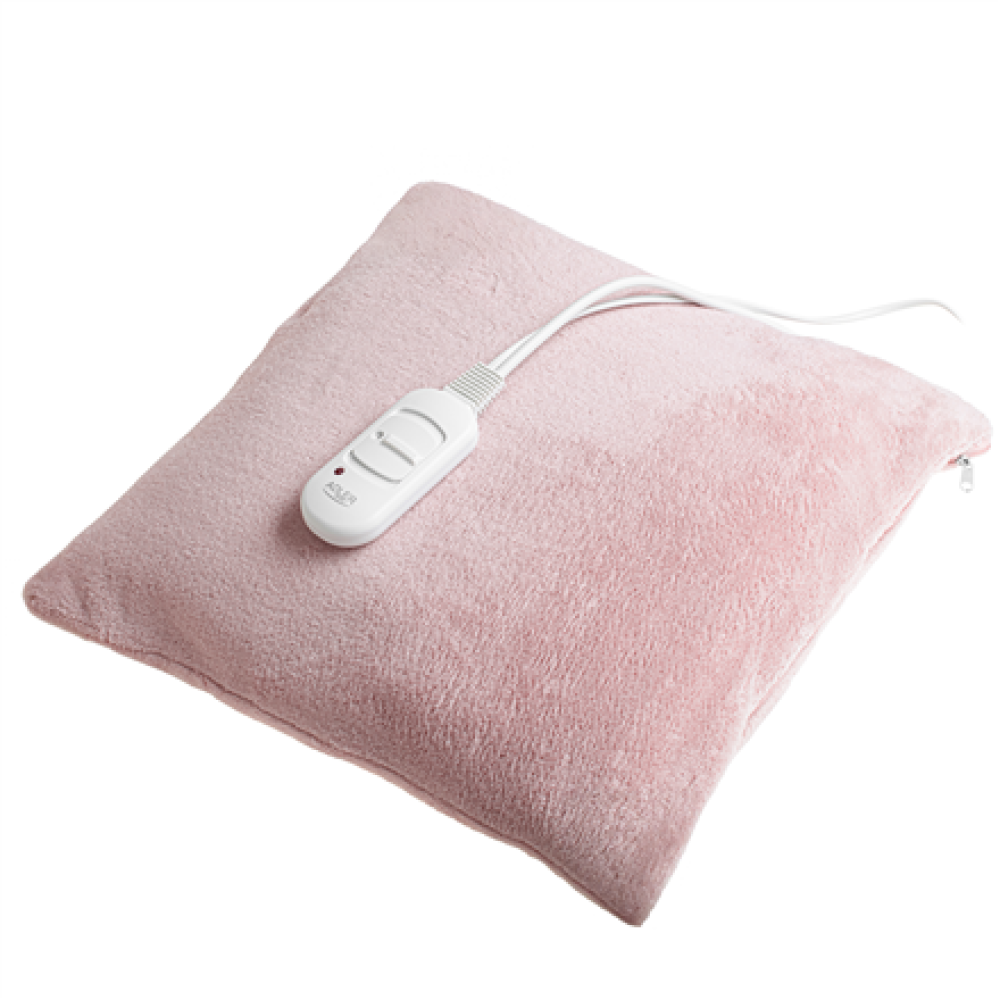 Adler Super Soft Electric Heating Pad , AD 7444 , Number of heating levels 2 , Number of persons 1 , Washable , Remote control , 80 W , Pink