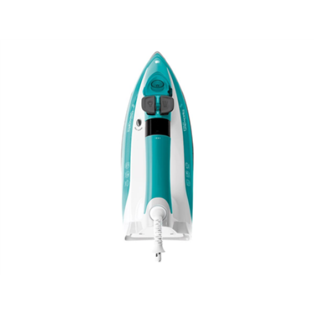 Polti Iron PLEU0252 Vaporella Quick & Slide QS210 Steam Iron, 2400 W, Water tank capacity 350 ml, Continuous steam 40 g/min, White/Blue/Black