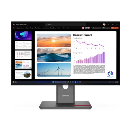 Lenovo , ThinkVision P24q-40 , 23.8 , IPS , 16:9 , 120 Hz , 4 ms , 2560 x 1440 pixels , 300 cd/m² , HDMI ports quantity 1 , Raven Black , Warranty 36 month(s)