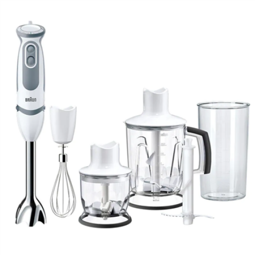 Braun , MultiQuick 5 Vario Hand Blender , MQ5245 , Hand Blender , 1000 W , Number of speeds 21 , Turbo mode , Chopper , Ice crushing , White/Grey