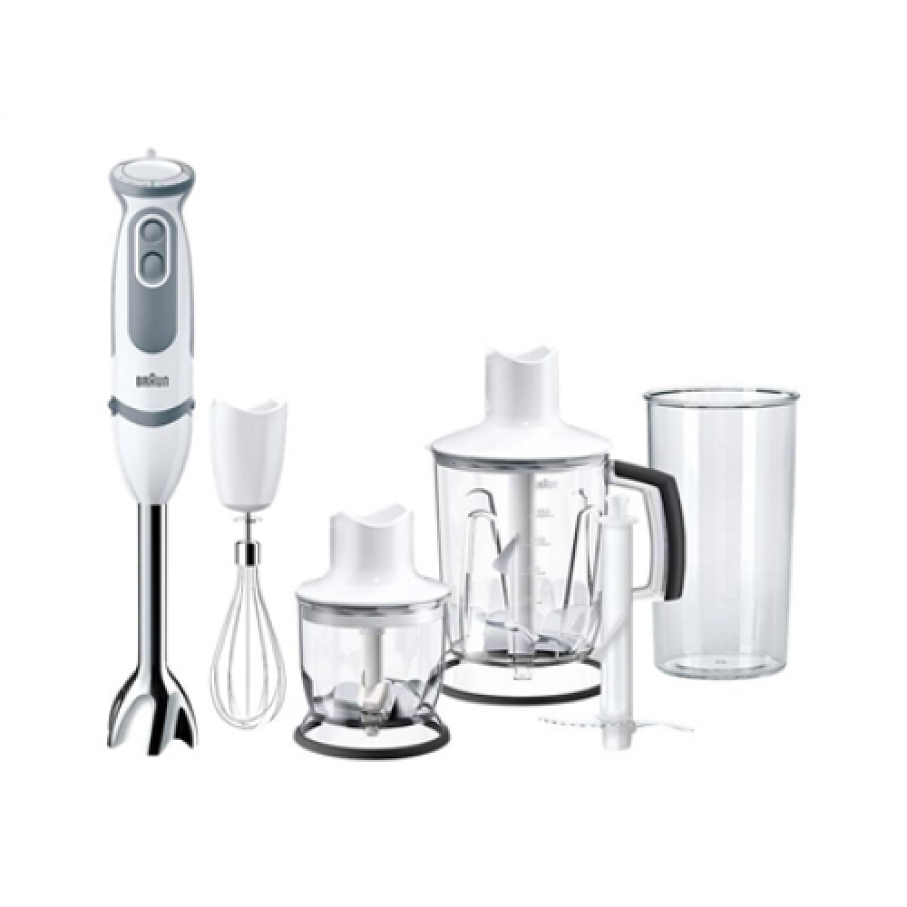 Braun , MultiQuick 5 Vario Hand Blender , MQ5245 , Hand Blender , 1000 W , Number of speeds 21 , Turbo mode , Chopper , Ice crushing , White/Grey