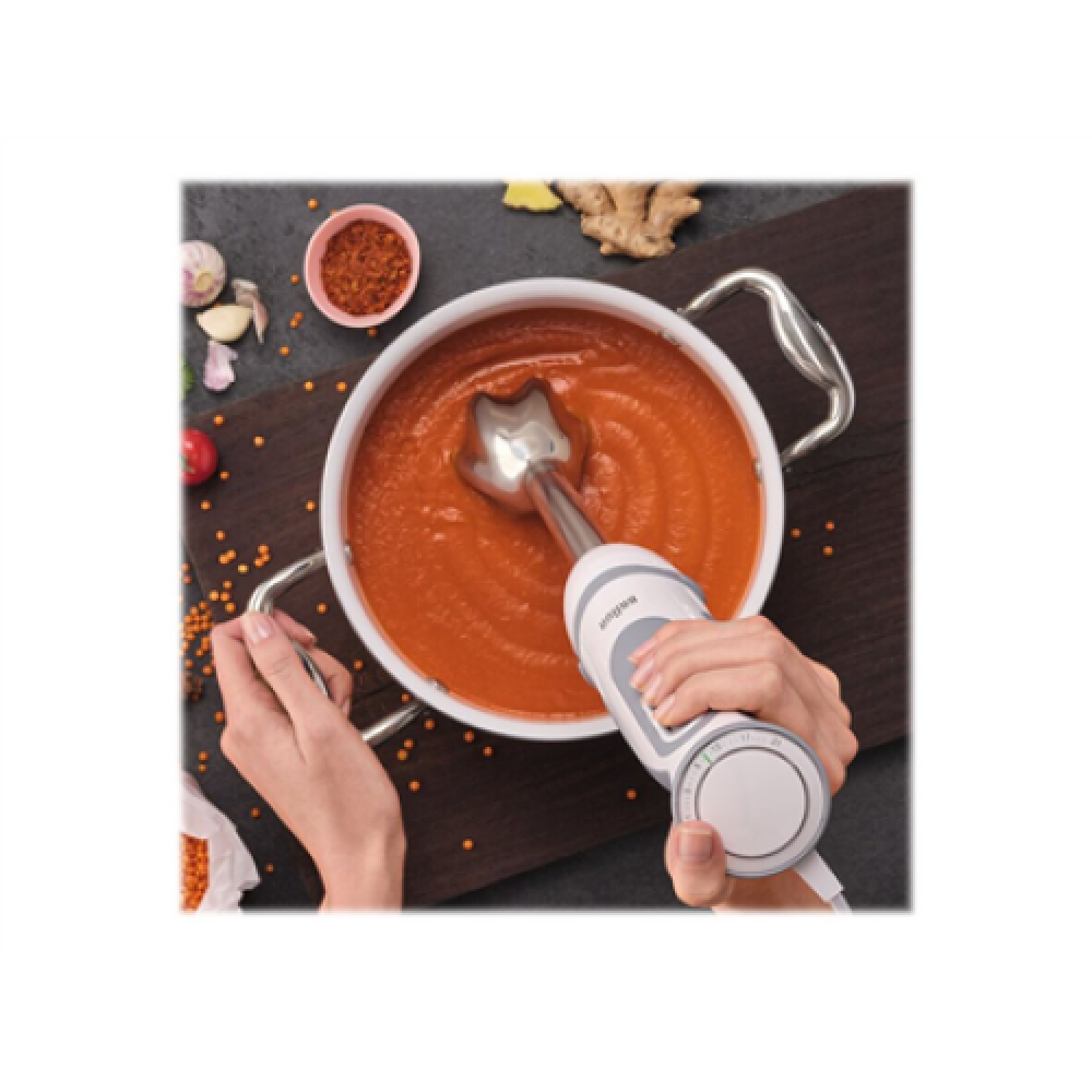 Braun , MultiQuick 5 Vario Hand Blender , MQ5245 , Hand Blender , 1000 W , Number of speeds 21 , Turbo mode , Chopper , Ice crushing , White/Grey