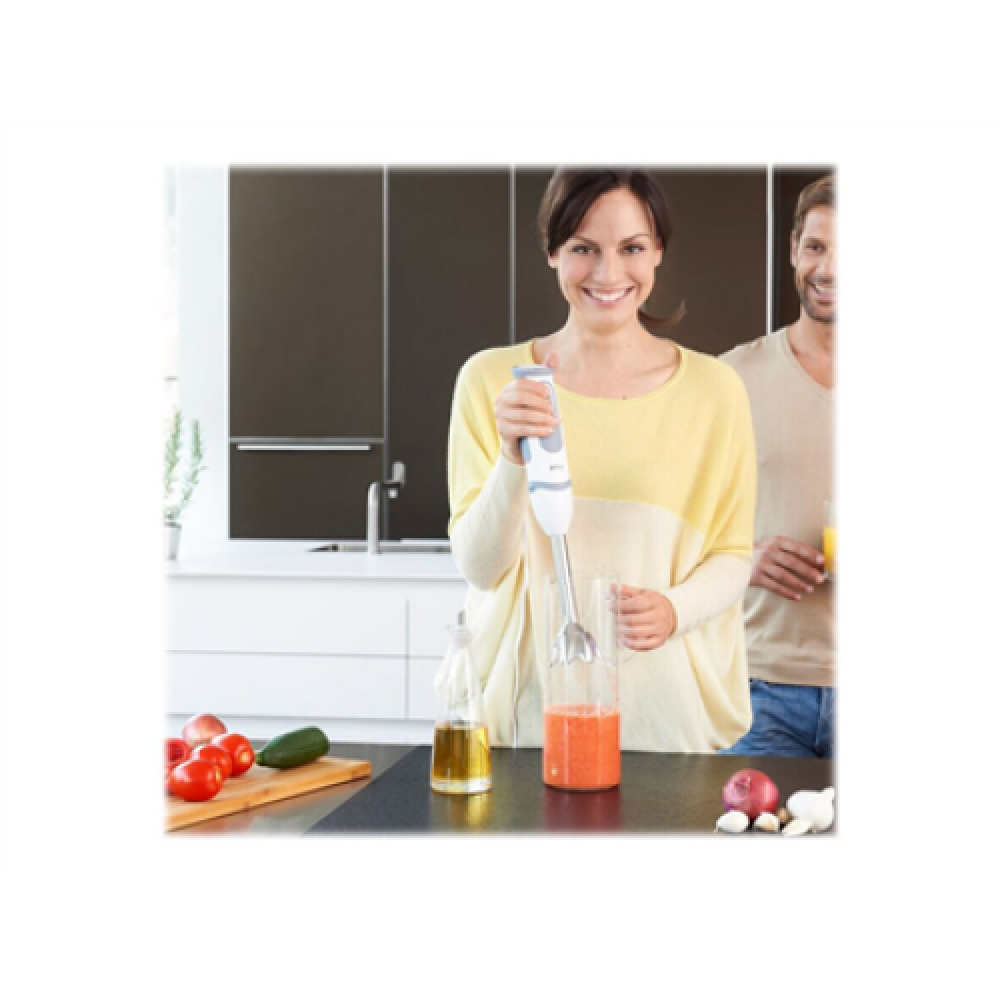 Braun , MultiQuick 5 Vario Hand Blender , MQ5245 , Hand Blender , 1000 W , Number of speeds 21 , Turbo mode , Chopper , Ice crushing , White/Grey