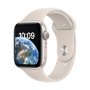 Apple Watch SE MNJX3EL/A 44mm, GPS (satellite), Retina LTPO OLED, Touchscreen, Heart rate monitor, Waterproof, Bluetooth, Wi-Fi, Starlight, Starlight