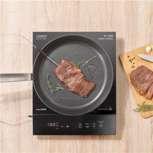 Caso , Table hob , TC 2400 ThermoControl , Number of burners/cooking zones 1 , Sensor touch , Black