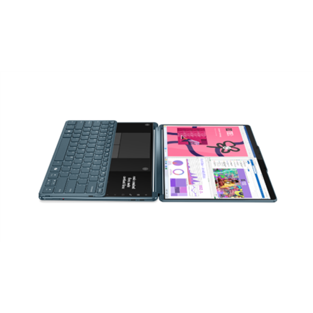 Lenovo Yoga Book 9 13IMU9 , Tidal Teal , 2x13.3 , OLED , Touchscreen , 2.8K , 2880 x 1800 pixels , Glossy , Intel Core U7 , 155U , 32 GB , Soldered LPDDR5x , SSD 1000 GB , Intel Graphics , Windows 11 Pro , 802.11ax , Bluetooth version 5.3 , Keyboard langu