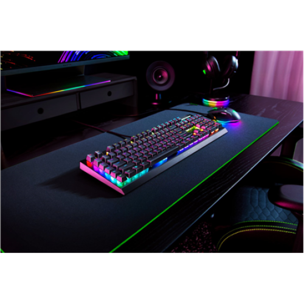 Razer , Mechanical Gaming Keyboard , BlackWidow V4 X , Mechanical Gaming Keyboard , Wired , US , Black , Yellow Mechanical Switches (Linear)