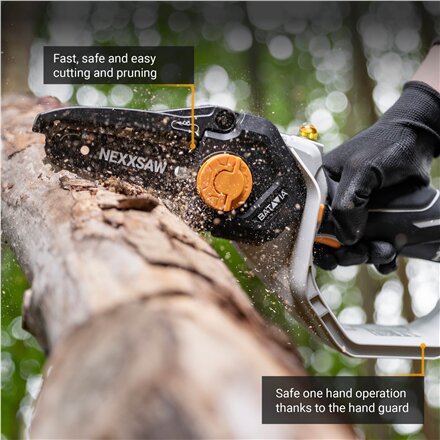 Batavia B.V. , Chainsaw , Nexxsaw Cordless One-Hand 6 V3, Without battery and charger - 18V