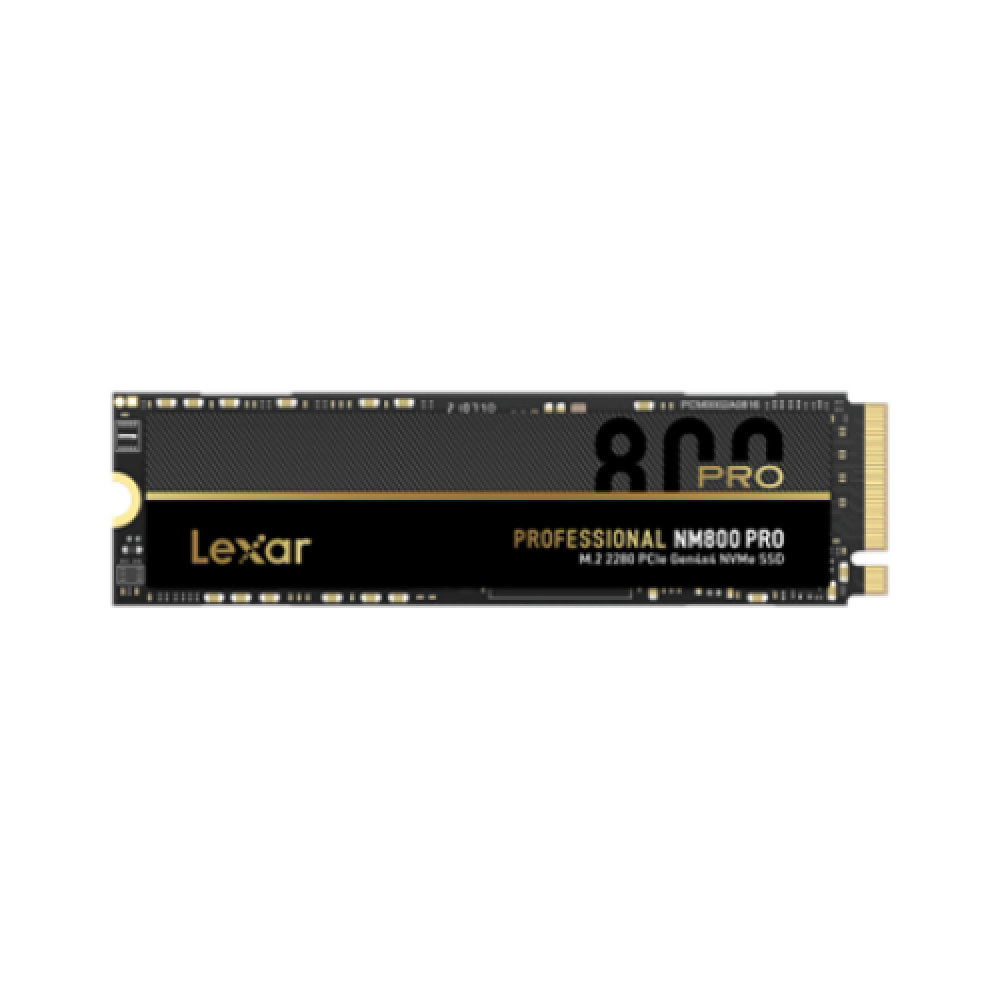 Lexar Professional NM800 PRO with Heatsink 2000 GB SSD form factor M.2 2280 SSD interface M.2 NVMe 1.4 Write speed 6500 MB/s Read speed 7500 MB/s