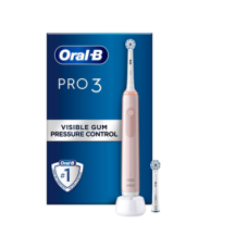 Oral-B , Electric Toothbrush , Pro3 3400N , Rechargeable , For adults , Number of brush heads included 2 , Number of teeth brushing modes 3 , Pink Sensitive
