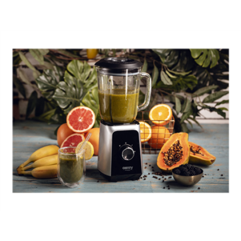 Camry , Blender , CR 4077 , Tabletop , 500 W , Jar material Glass , Jar capacity 1.5 L , Ice crushing , Black/Stainless steel