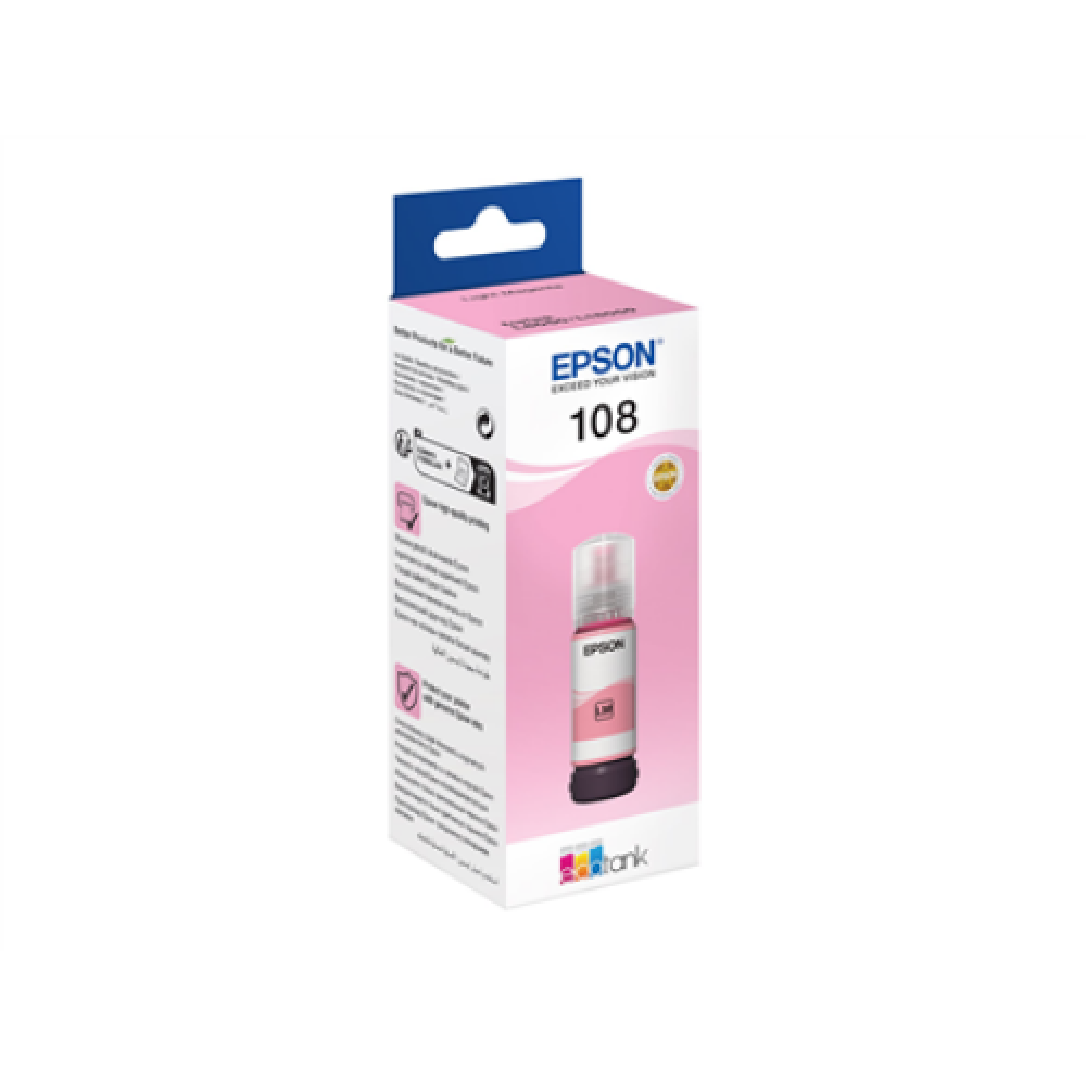 Epson 108 EcoTank , Ink Bottle , Light Magenta