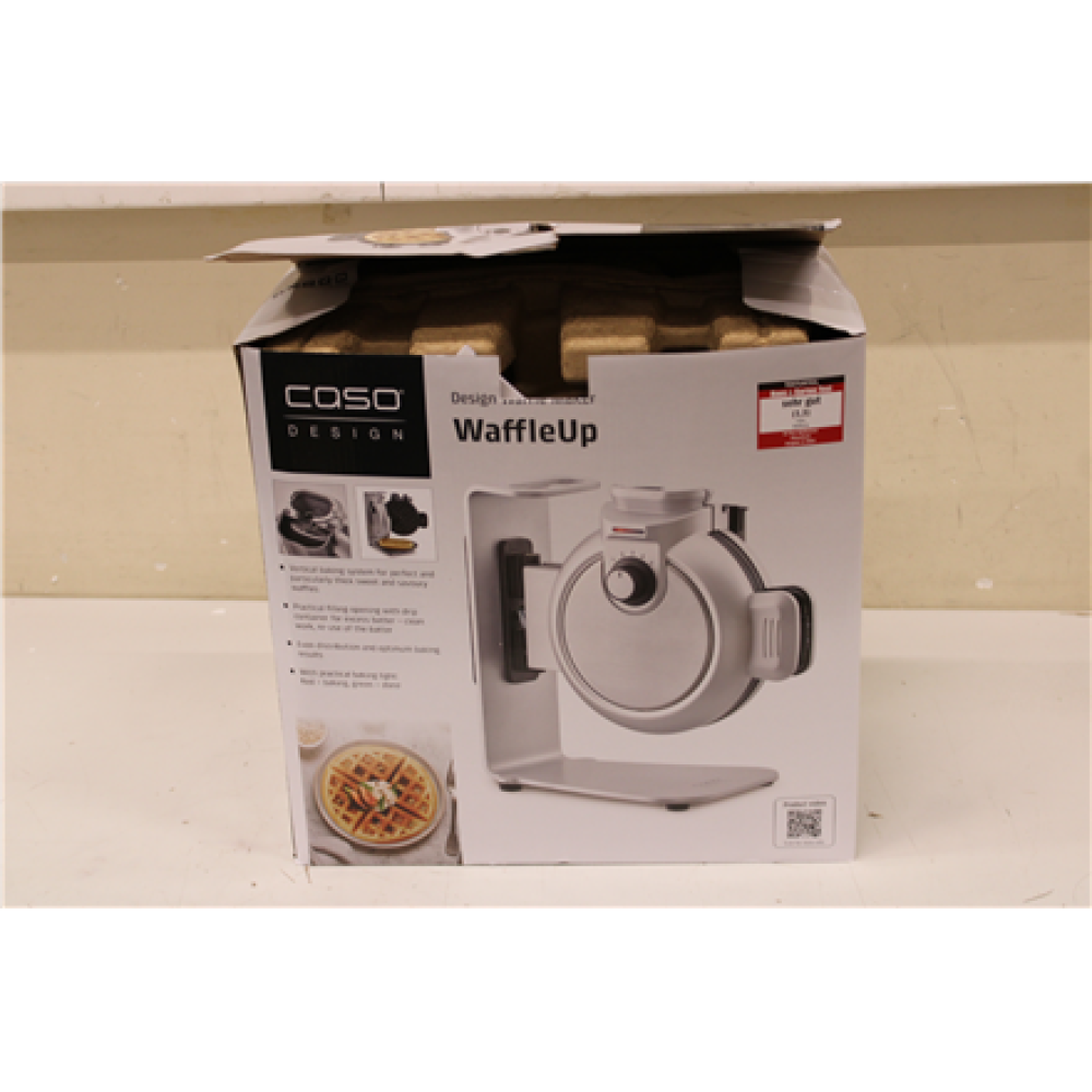 SALE OUT. Caso WaffleUp Waffle Maker, 800 W, Stainless Steel, DAMAGED PACKAGING , Caso WaffleUp , Waffle Maker , 800 W , Number of pastry 1 , Waffle , Silver , USED, DIRTY, SCRATCHED, MISSING SPATULA