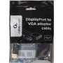 SALE OUT. Gembird DisplayPort to VGA adapter cable Black , Gembird Adapter cable , DisplayPort , VGA , DAMAGED PACKAGING